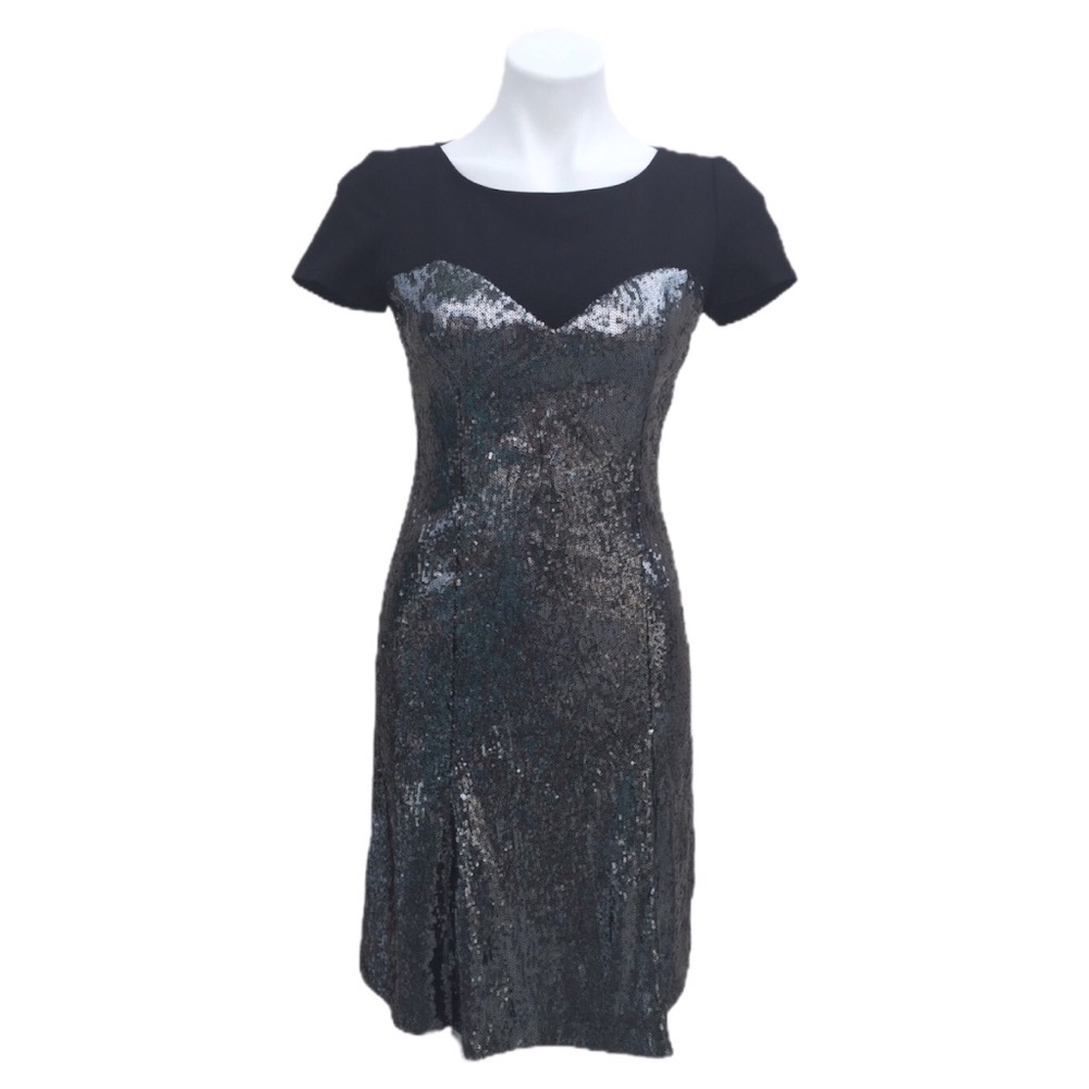 Moschino Chic & Cheap little black sequin dress 8